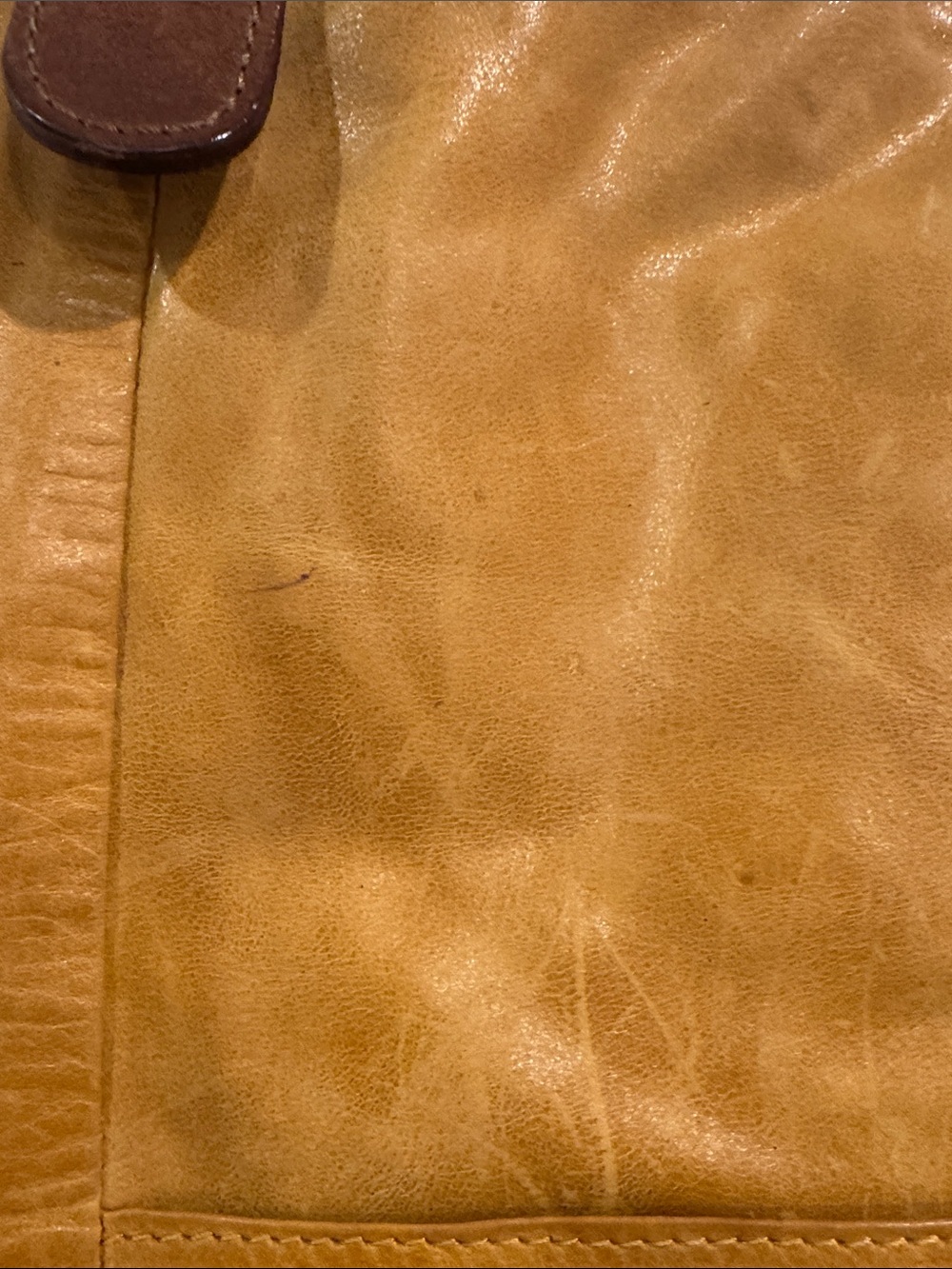 latico tan woven leather tote with brown handles - Picture 8 of 13